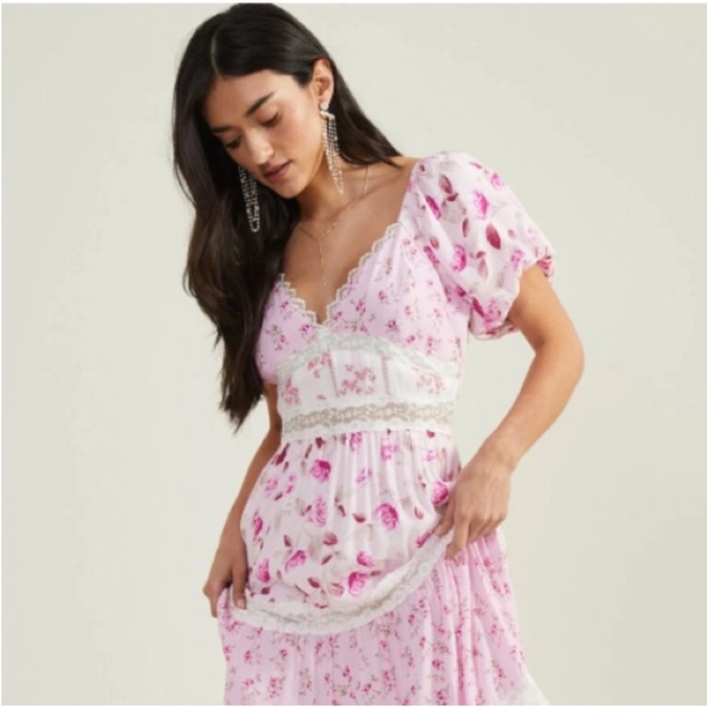 Altar'd State Pink Floral Maxi Dress - Picture 2 of 7